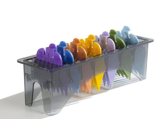 Wahl Colour Cutting Guides Set Plastic Comb Attachments – 8 Pack - Beauty Exchange Beauty Supply