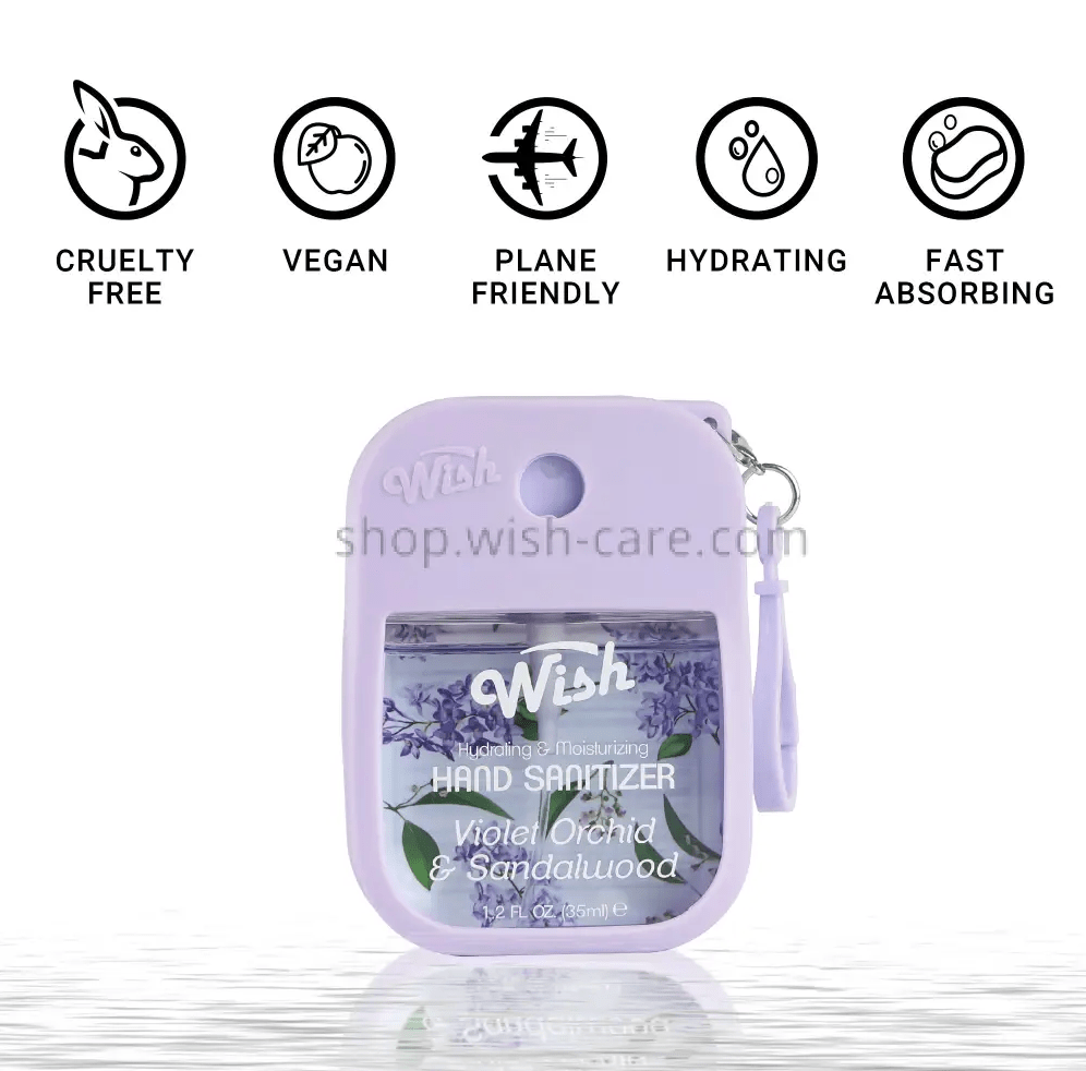 Wish Sanitizer Spray Keychain with Silicone Case - 1.2oz - Beauty Exchange Beauty Supply