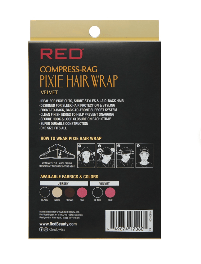 Women's Compres-Rag – Black | Jersey & Velvet - Beauty Exchange Beauty Supply