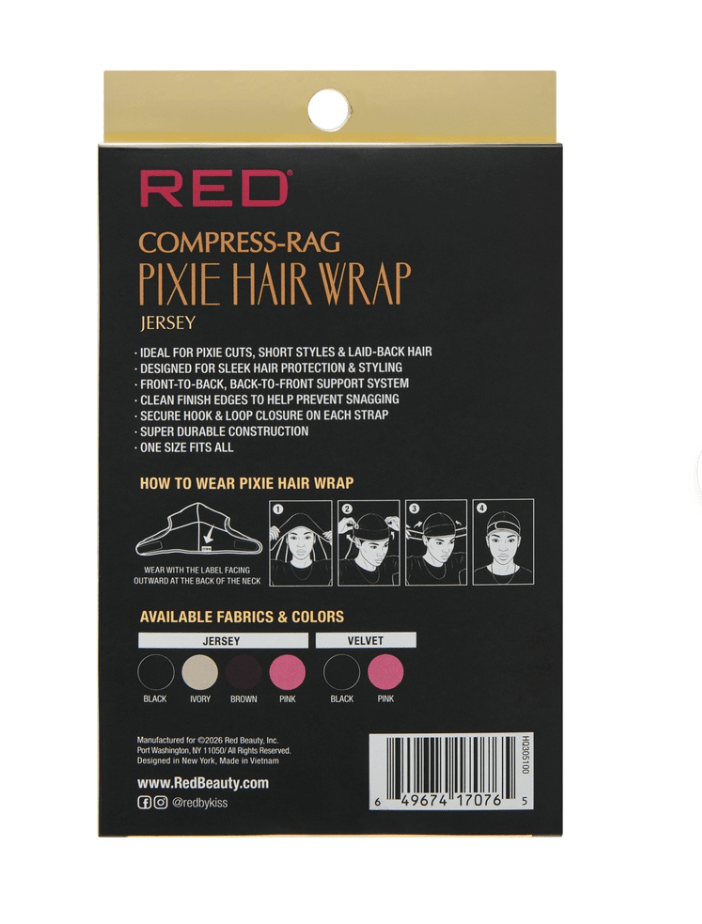 Women's Compres-Rag – Black | Jersey & Velvet - Beauty Exchange Beauty Supply