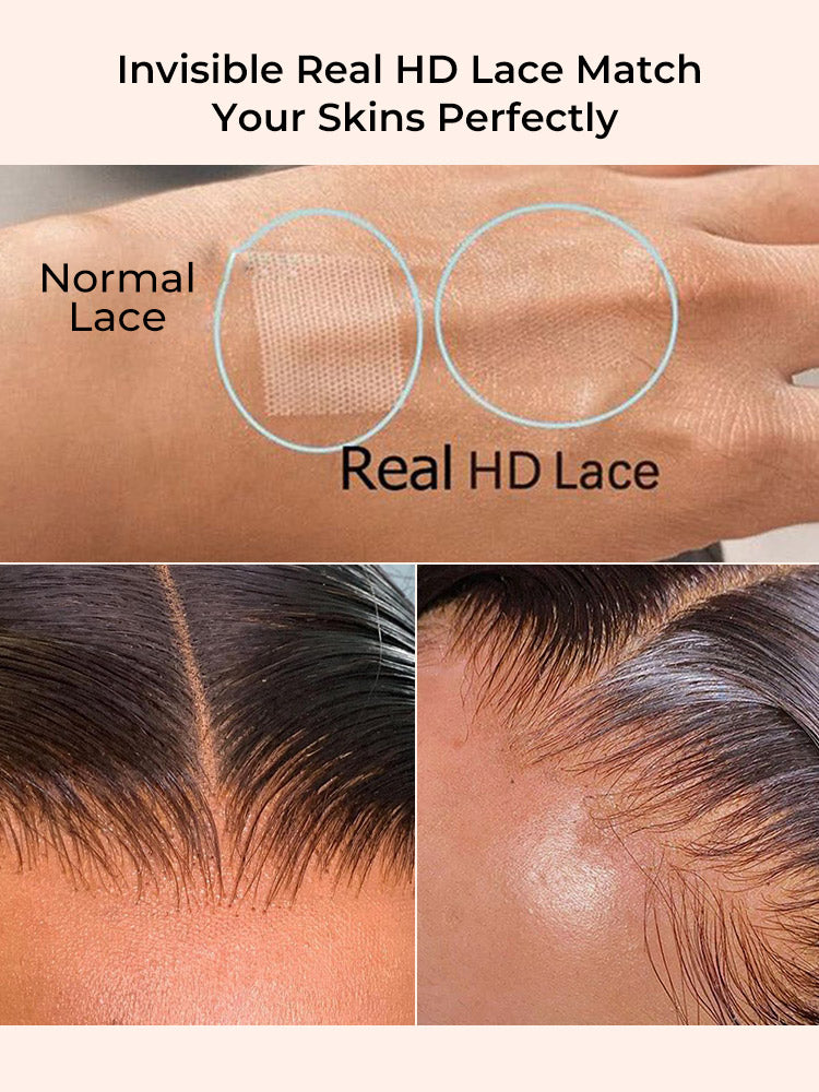 B&B Gold 13x6 100% Brazilian Human Hair Lace Front Wig - Natural Color