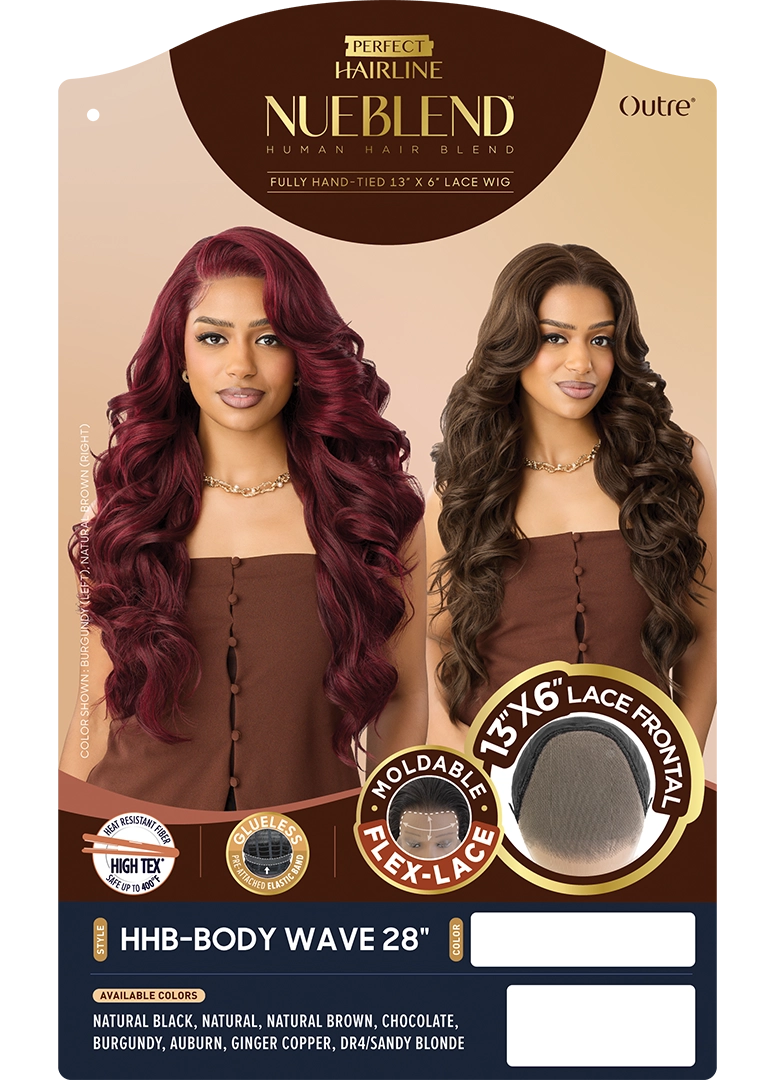 Outre NueBlend Perfect Hairline 13x6 Lace Frontal Wig – HHB Body Wave 28”