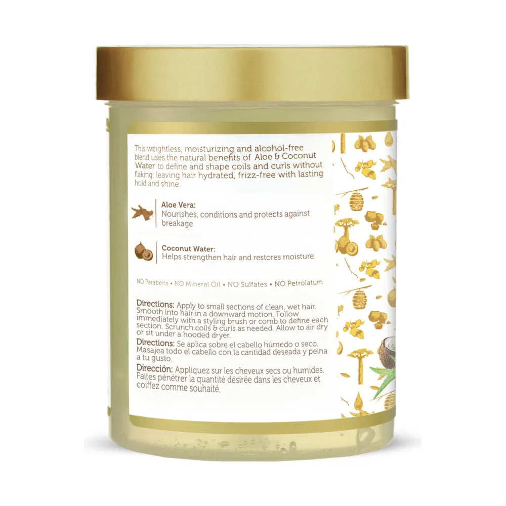 African Pride Moisture Miracle Aloe & Coconut Water Curl Defining Gel – 18 oz