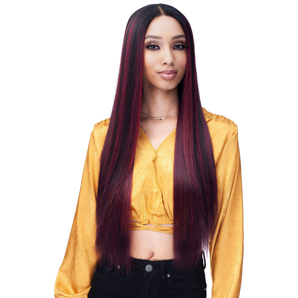 Bobbi Boss Designer Human Hair Blend 4" Deep HD Lace Front Wig - MOLP001 Eugenia