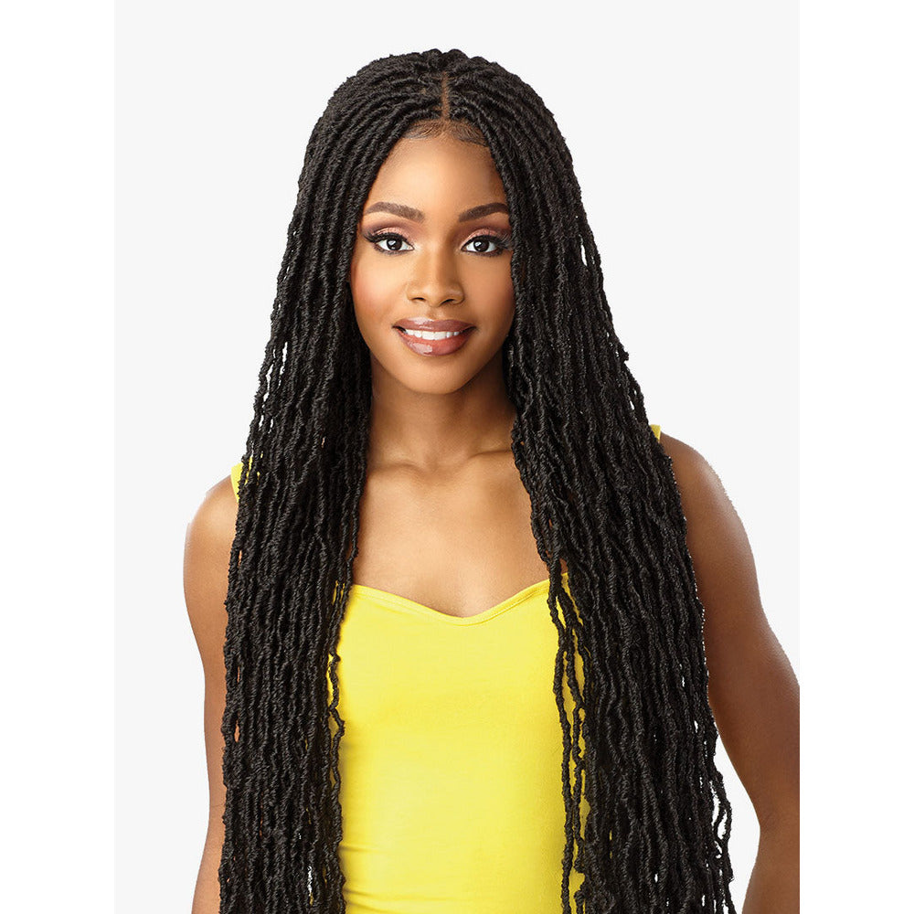 Sensationnel Cloud 9 4x4 Braided Swiss Lace Synthetic Lace Front Wig - Distressed Locs 40"