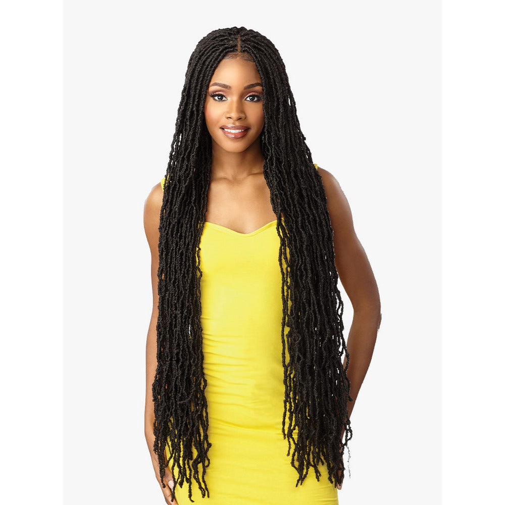 Sensationnel Cloud 9 4x4 Braided Swiss Lace Synthetic Lace Front Wig - Distressed Locs 40"