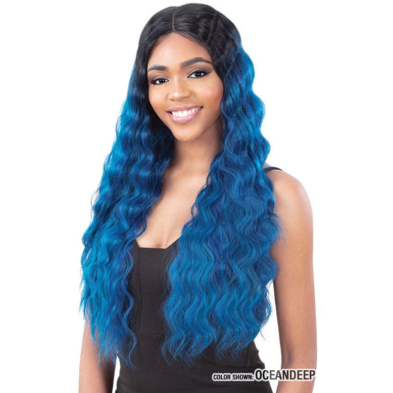 Model Model 5" Lace to Lace Synthetic Lace Front Wig - Triple Barrel Curl 020