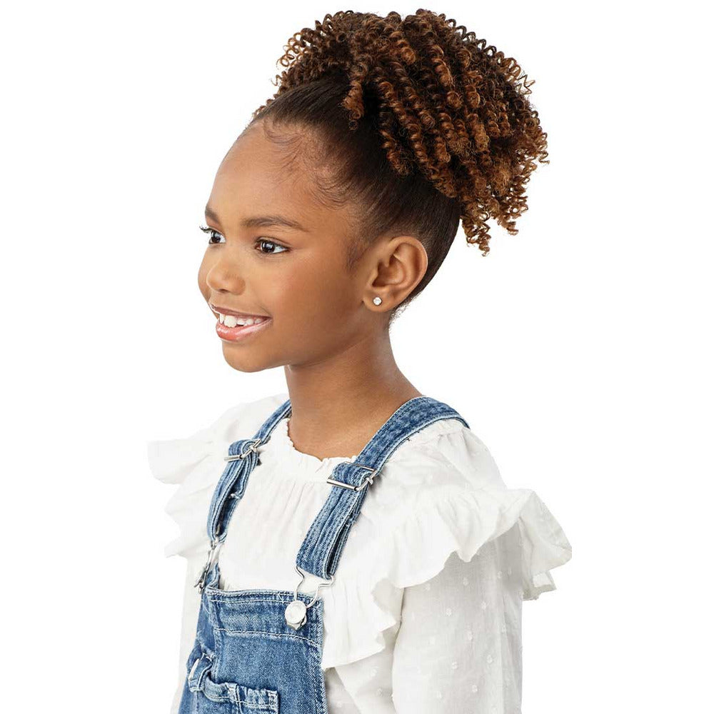 Outre Lil Looks Synthetic Drawstring Ponytail - Springy Coils 8"