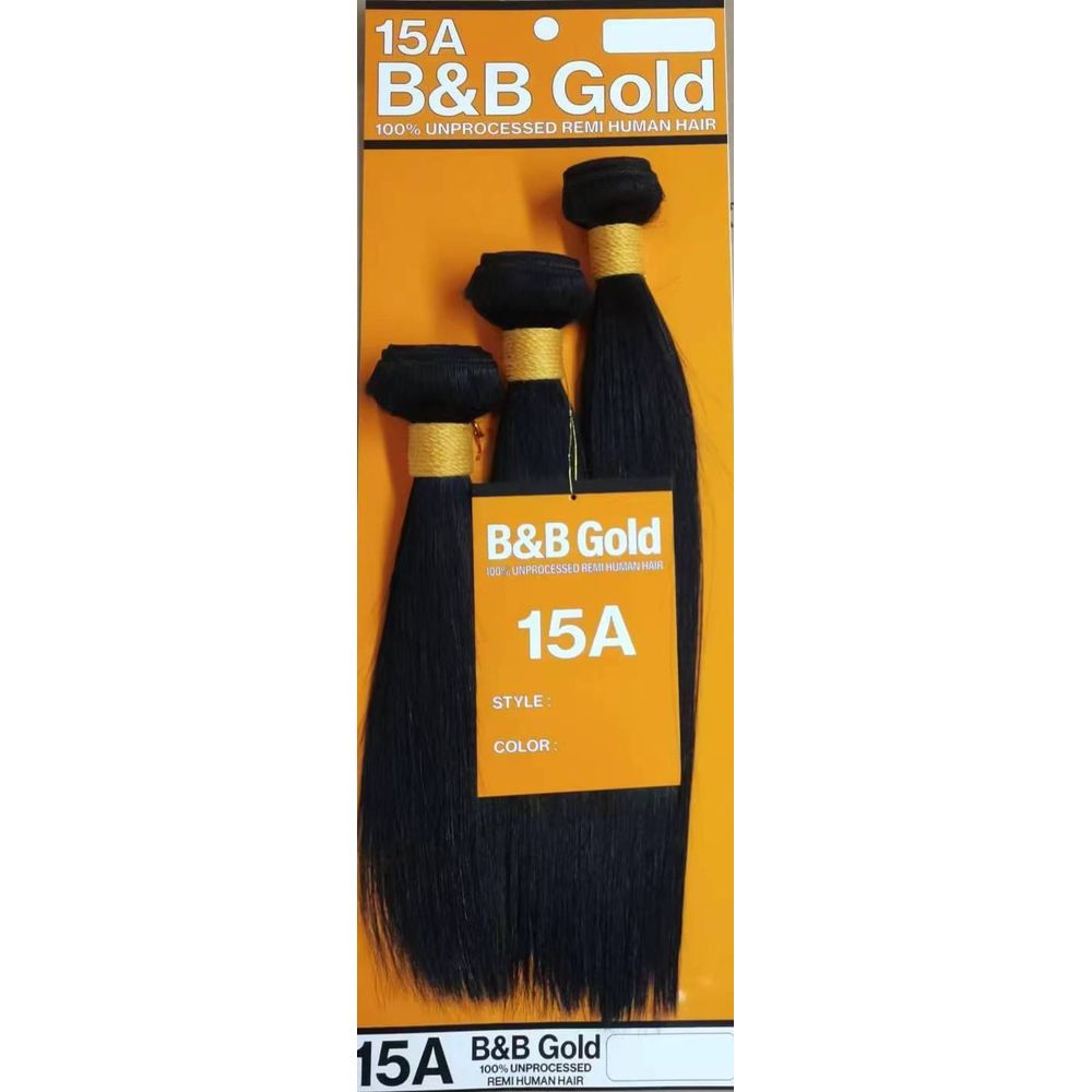 B & B Gold Multipack 100% Human Hair 15A Bundles - Natural Color - Beauty Exchange Beauty Supply