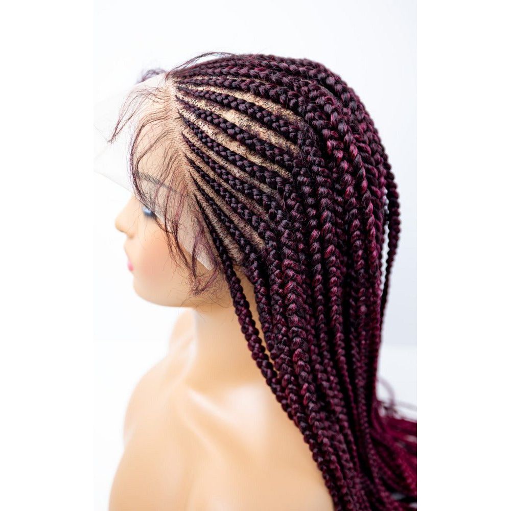 B & B Knotless Synthetic 100% Full HD Lace Wig - Fulani V 24
