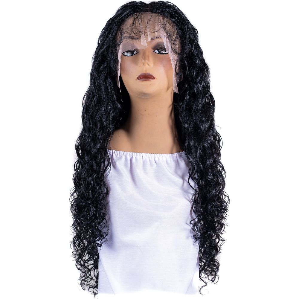 B & B Knotless Synthetic Braided Full Lace Wig - Micro Bohemian Malaysian Wave - Beauty Exchange Beauty Supply