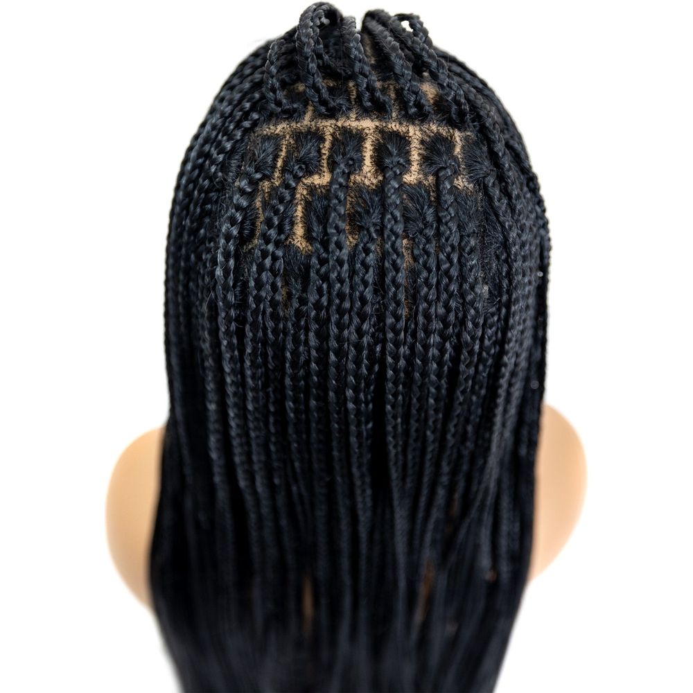 B & B Knotless Synthetic Braided Full Lace Wig - Micro Boho Silky Straight 30" - Beauty Exchange Beauty Supply