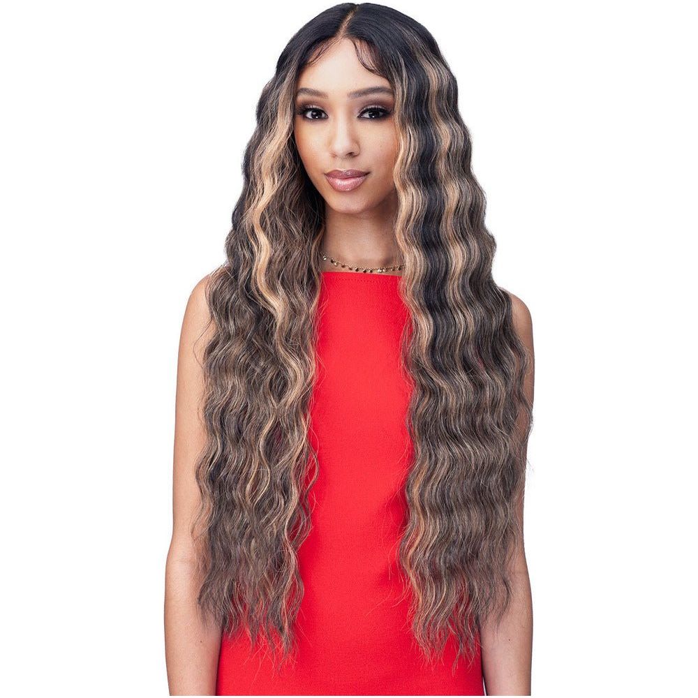 Bobbi Boss Designermix Human Hair Blend 4" Deep Part HD Synthetic Lace Front Wig - MOLP002 Kaba - Beauty Exchange Beauty Supply