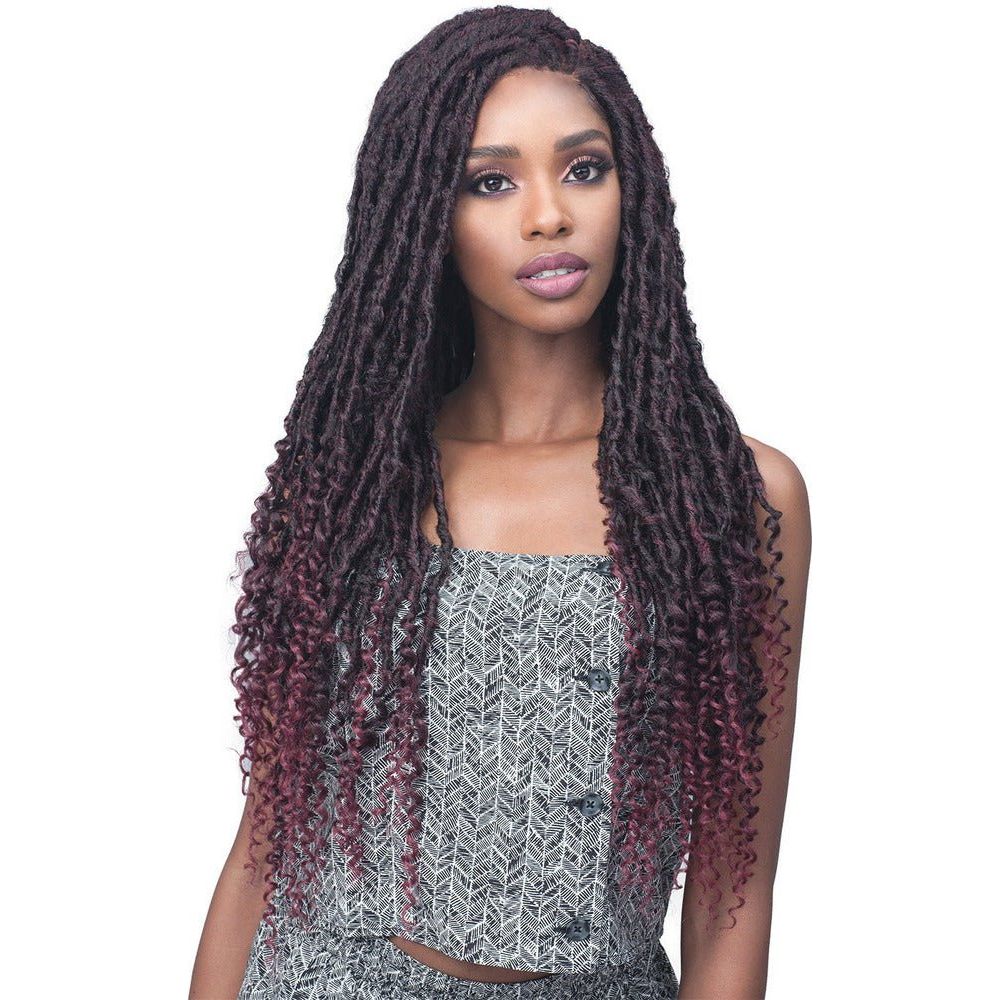 Bobbi Boss Natural Style Wig 4x4 Synthetic Lace Front Wig - MLF619 Nu Locs Curly Tips 30 - Beauty Exchange Beauty Supply