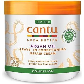 Cantu Shea Butter Argan Oil Leave-In Conditioner Repair Cream 16oz - Beauty Exchange Beauty Supply