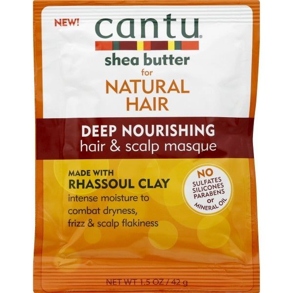 Cantu Shea Butter for Natural Hair Deep Nourishing Hair & Scalp Masque w/ Rhassoul Clay 1.5oz - Beauty Exchange Beauty Supply