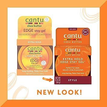 Cantu Shea Butter for Natural Hair Extra Hold Edge Stay Gel 2.25oz/4.5oz - Beauty Exchange Beauty Supply