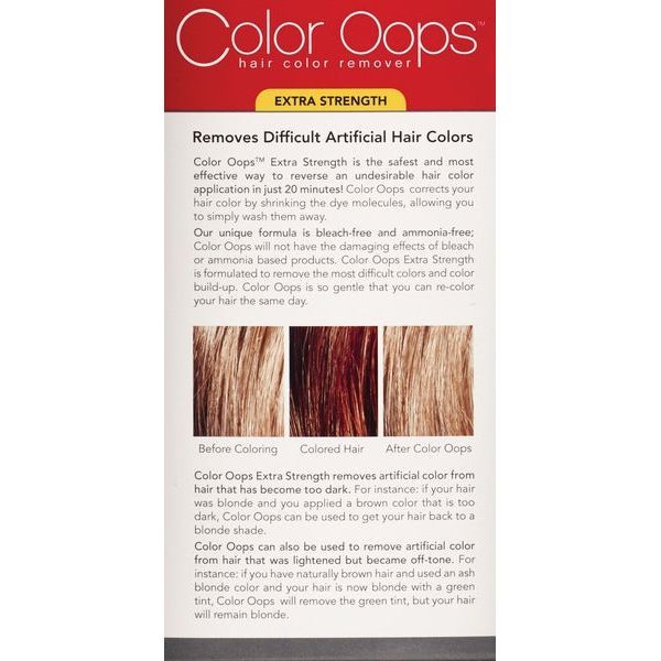 Color Oops Extra Strength, Hair Color Remover, 1 Kit