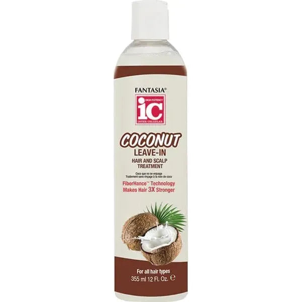 Fantasia IC Coconut Leave-In Hair and Scalp Treatment 12oz - Beauty Exchange Beauty Supply