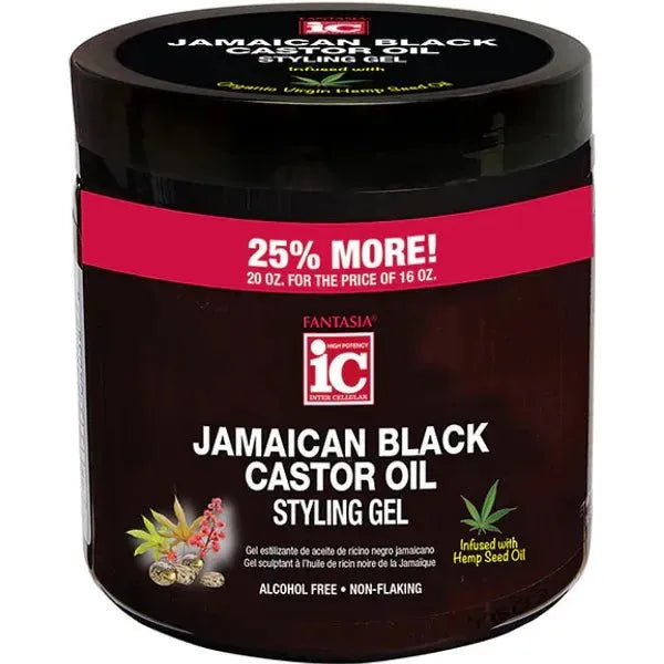 Fantasia IC Jamaican Black Castor Oil Styling Gel 20oz - Beauty Exchange Beauty Supply