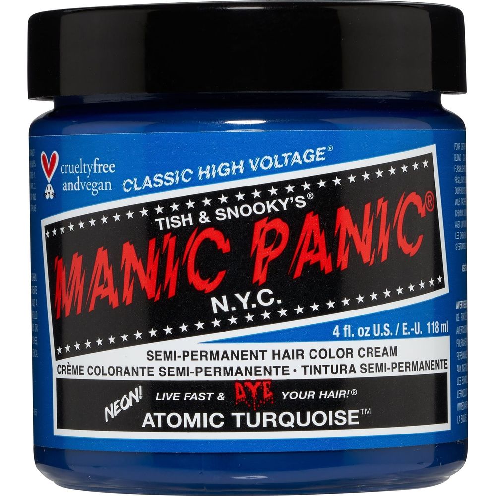 Manic Panic Creamtone Semi Permanent Hair Dye - Atomic Turquoise 4oz - Beauty Exchange Beauty Supply