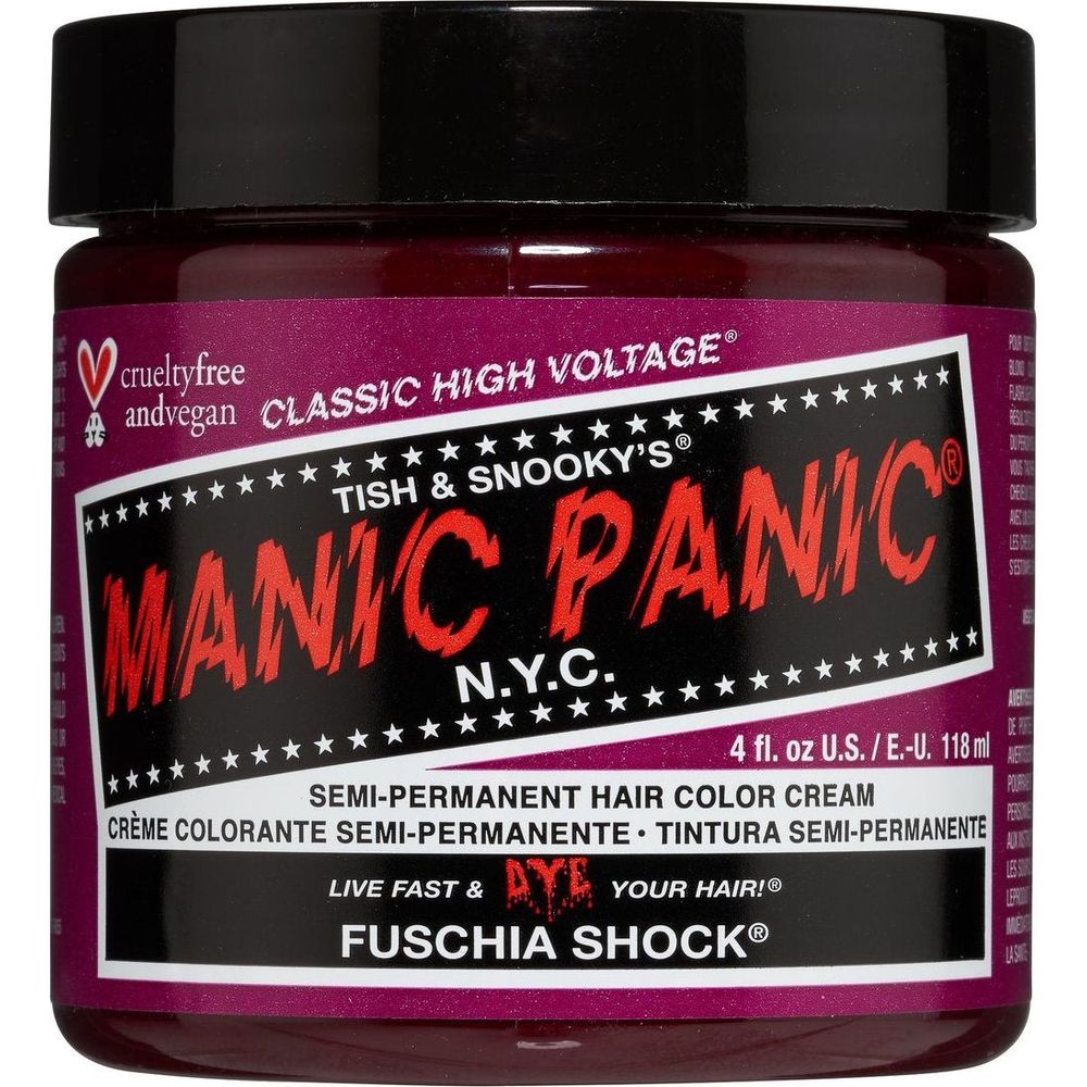 Manic Panic Creamtone Semi Permanent Hair Dye - Fuchsia Shock 4oz - Beauty Exchange Beauty Supply