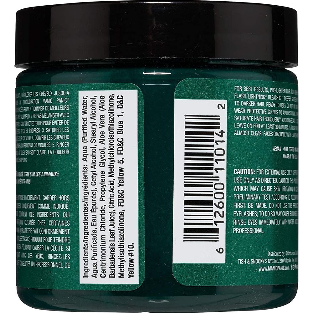 Manic Panic Creamtone Semi Permanent Hair Dye - Green Envy 4oz - Beauty Exchange Beauty Supply