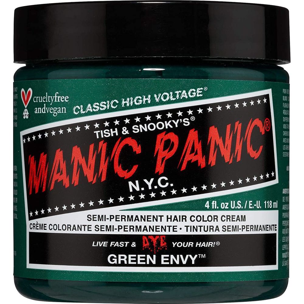 Manic Panic Creamtone Semi Permanent Hair Dye - Green Envy 4oz - Beauty Exchange Beauty Supply