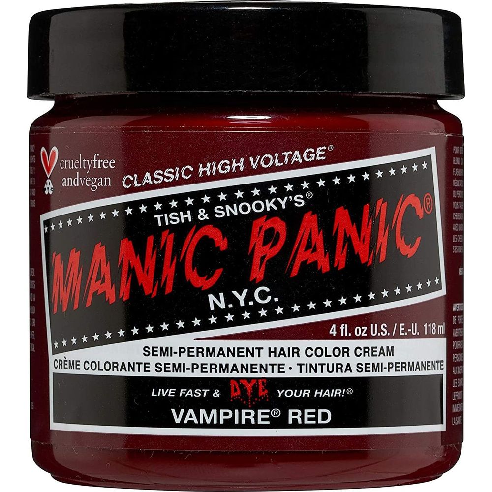 Manic Panic Creamtone Semi Permanent Hair Dye - Vampire Red 4oz - Beauty Exchange Beauty Supply