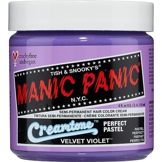Manic Panic Creamtone Semi Permanent Hair Dye - Velvet Violet 4oz - Beauty Exchange Beauty Supply