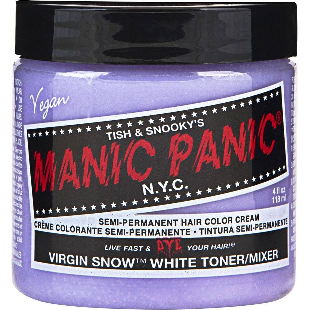 Manic Panic Creamtone Semi Permanent Hair Dye - Virgin Snow White Toner/Mixer 4oz - Beauty Exchange Beauty Supply