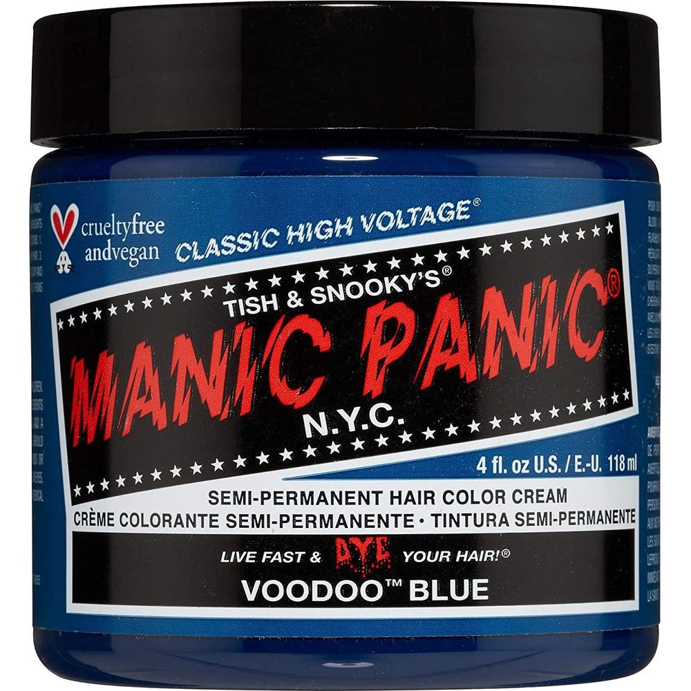 Manic Panic Creamtone Semi Permanent Hair Dye - VooDoo Blue 4oz - Beauty Exchange Beauty Supply