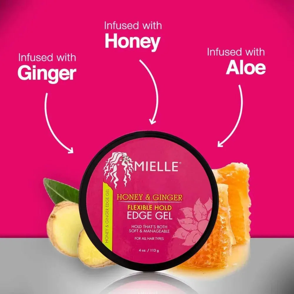Mielle Honey & Ginger Flexible Hold Edge Gel 4oz - Beauty Exchange Beauty Supply