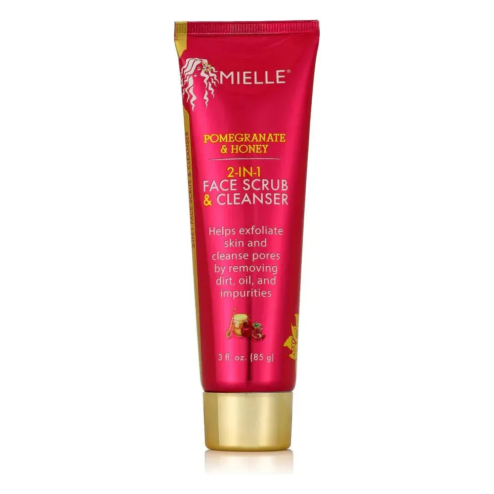 Mielle Pomegranate & Honey 2-IN-1 Face Srub and Cleanser 3oz - Beauty Exchange Beauty Supply