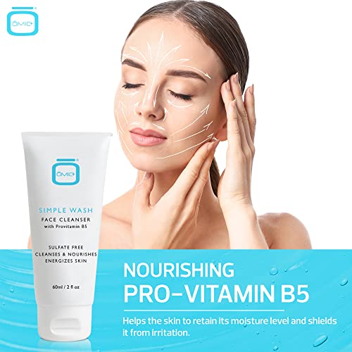 Mitchell Brands Omic+ Simple Wash Face Cleanser with ProVitamin B5 2oz/60ml - Beauty Exchange Beauty Supply