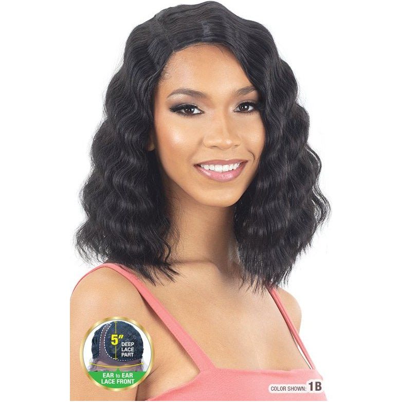 Model Model 5" Lace to Lace Synthetic HD Lace Front Wig - Defined Crimp Curl - Beauty Exchange Beauty Supply