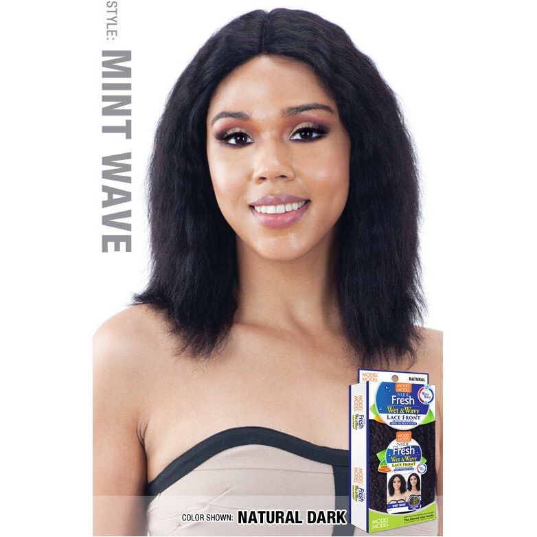 Model Model Nude Fresh 100% Human Hair Wet & Wavy Lace Front Wig - Mint Wave - Beauty Exchange Beauty Supply