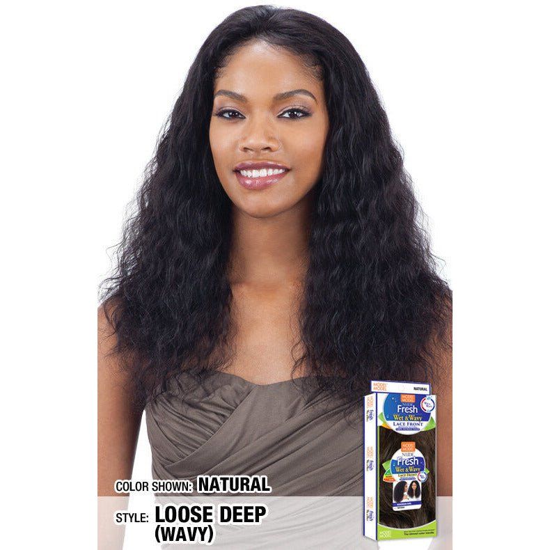 Model Model Nude Fresh Brazilian Human Hair Wet & Wavy Lace Front Wig - Loose Deep - Beauty Exchange Beauty Supply