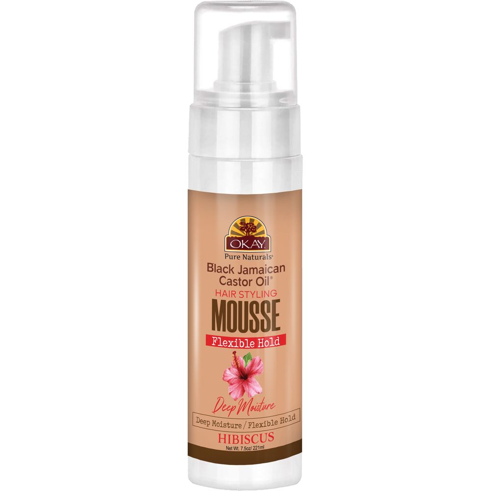 Okay Black Jamaican Castor Oil and Hibiscus Hair Styling Mousse - Beauty Exchange Beauty Supply