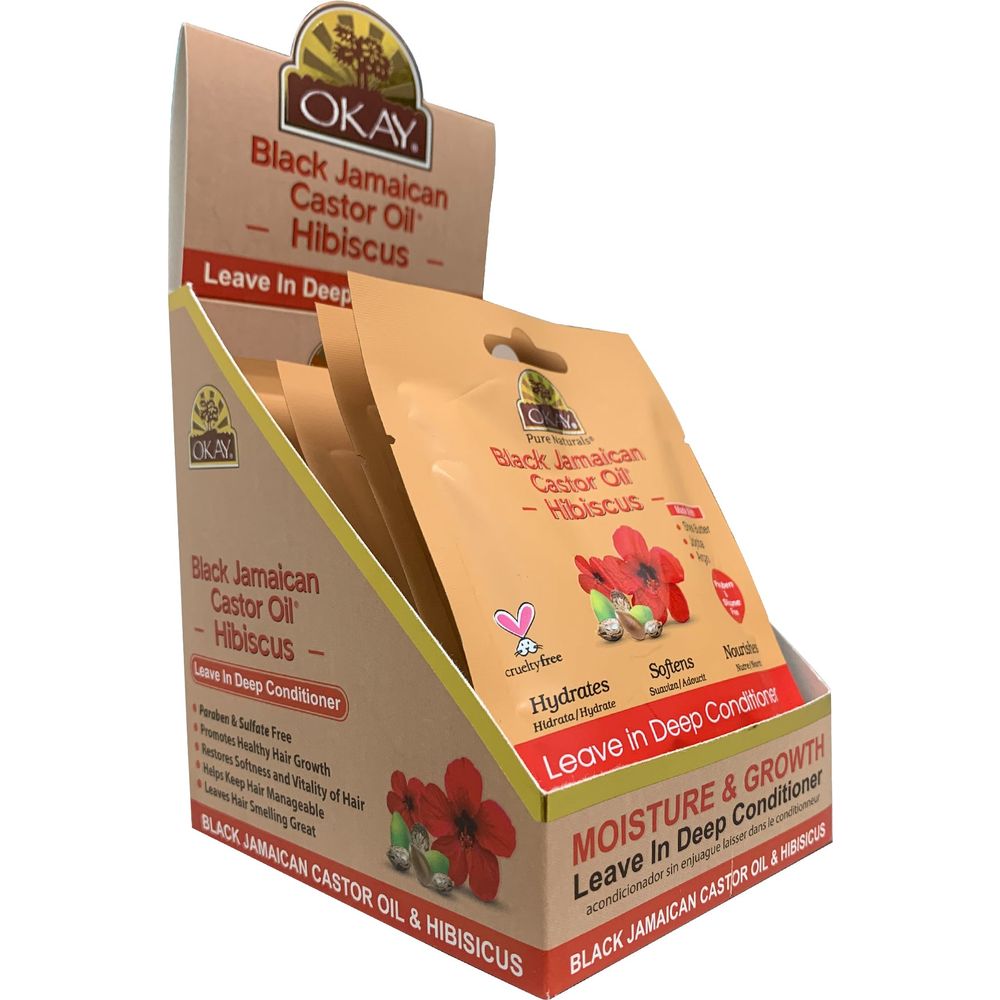 Okay Black Jamaican Castor Oil and Hibiscus Leave - In Conditioner 1.25 oz - Beauty Exchange Beauty Supply