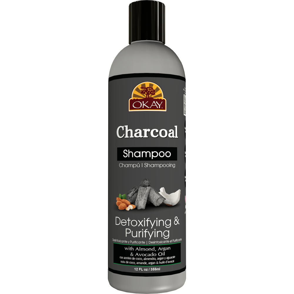 OKAY CHARCOAL DETOXIFYING & PURIFYING SHAMPOO 12oz - Beauty Exchange Beauty Supply