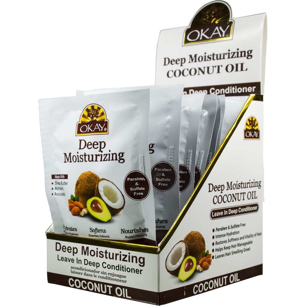 Okay Coconut Oil Deep Moisturizing Leave - In Conditioner 1.5oz - Beauty Exchange Beauty Supply