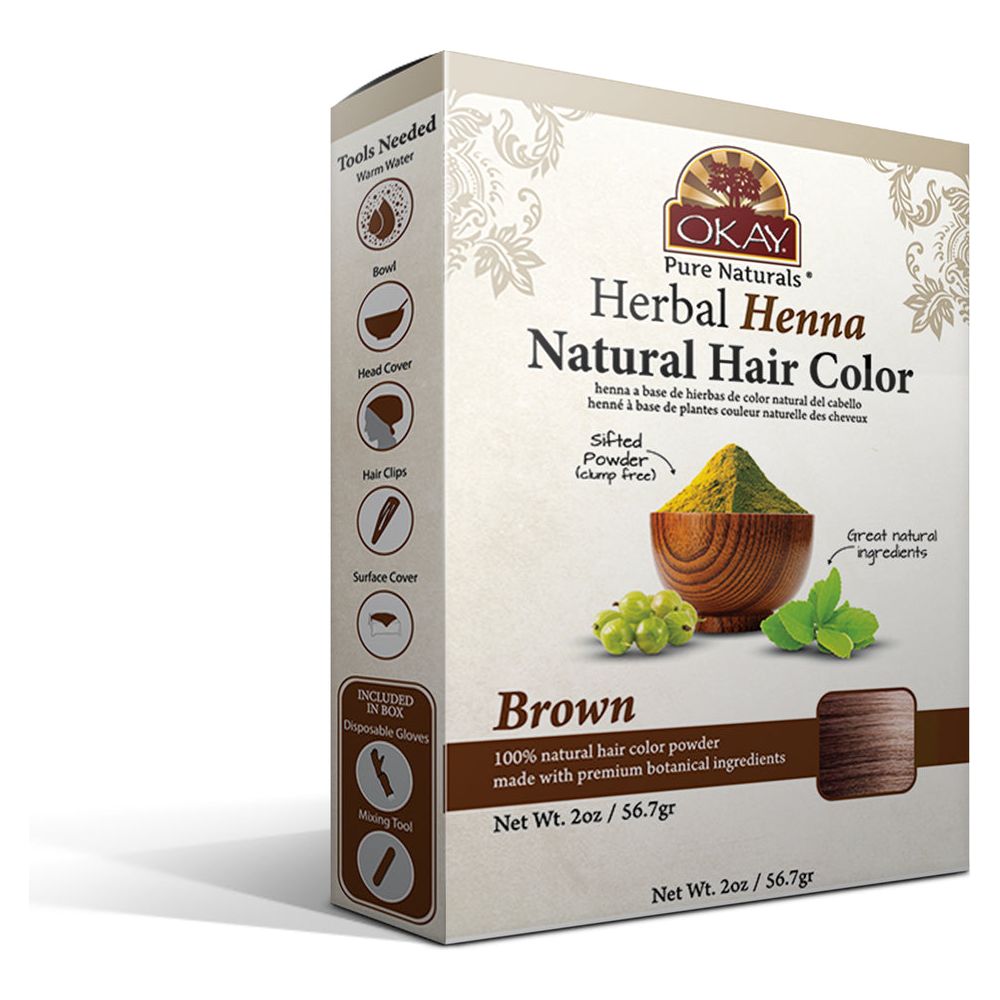 OKAY Herbal Henna Color - Brown 50g - Beauty Exchange Beauty Supply
