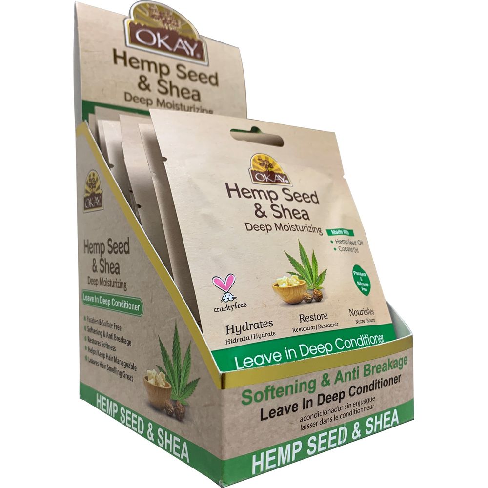 OKAY Leave - In Conditioner - Hemp Seed & Shea 1.25oz/37ml - Beauty Exchange Beauty Supply