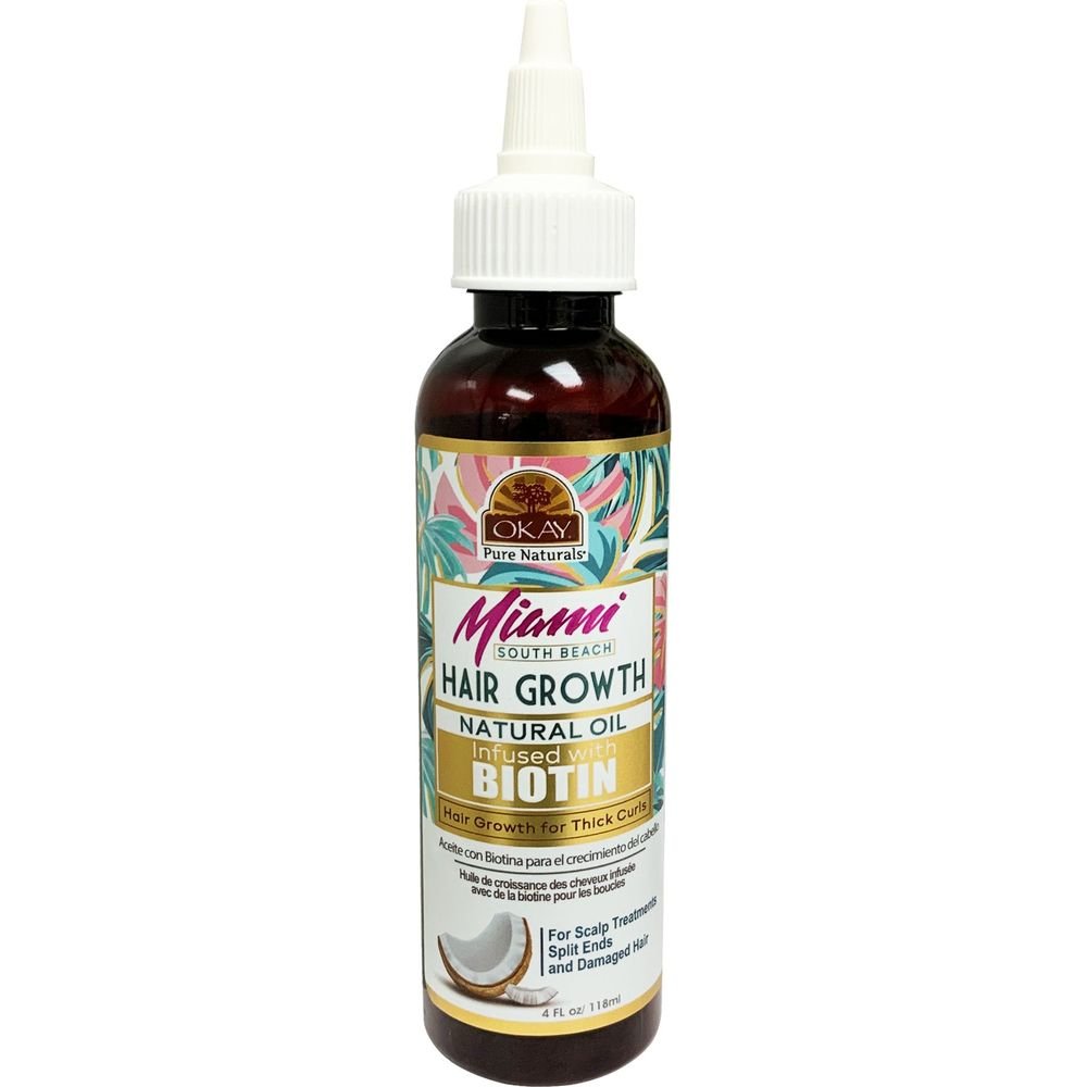 OKAY Miami South Beach Curls Hair Growth Oil 4 oz - Beauty Exchange Beauty Supply
