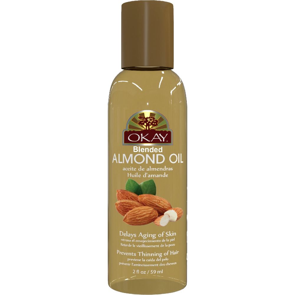 OKAY Pure Naturals Almond Blended Oil for Skin and Hair 2oz - Beauty Exchange Beauty Supply