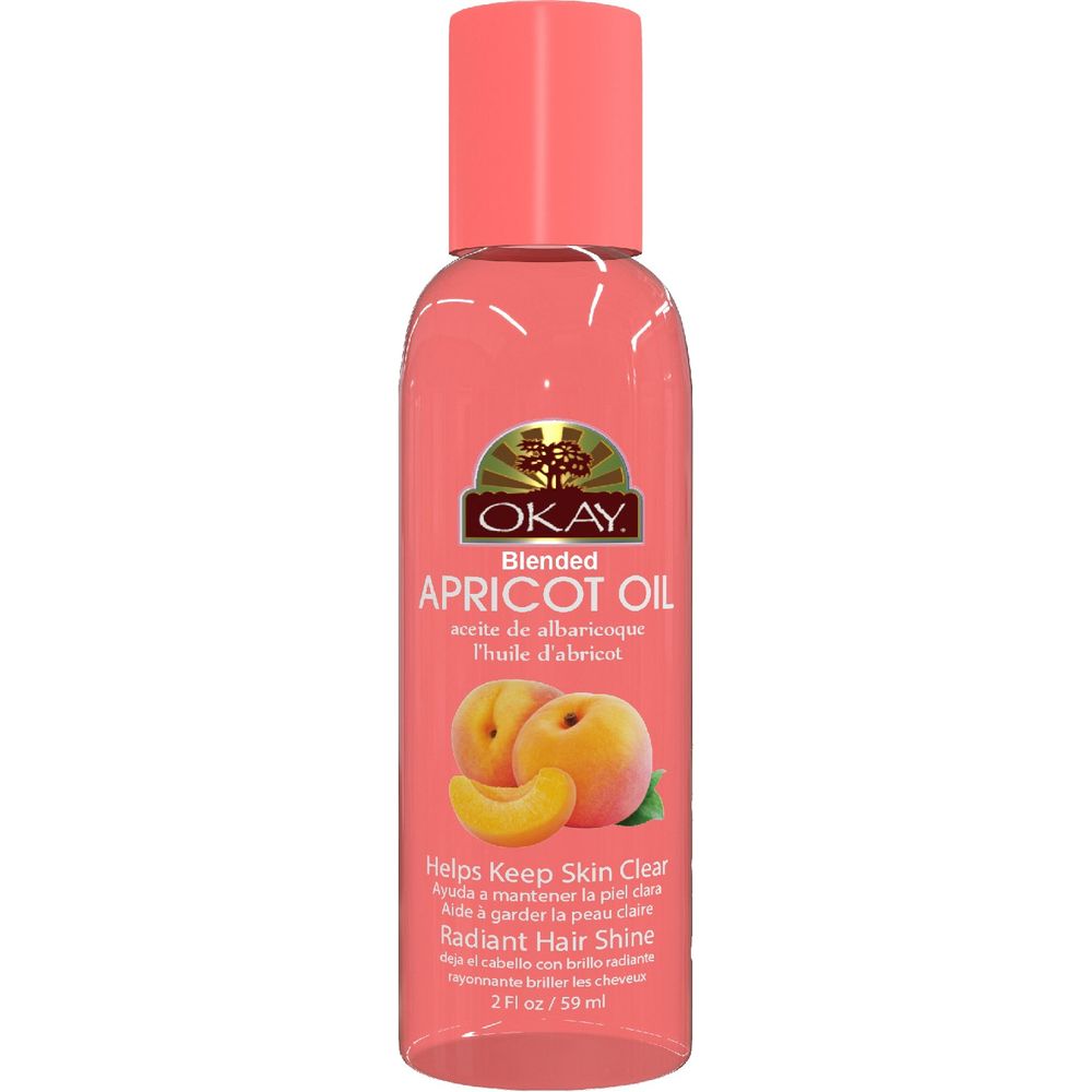 Okay Pure Naturals Apricot Blended Oil for Hair and Skin 2 oz Paraben Free - Beauty Exchange Beauty Supply