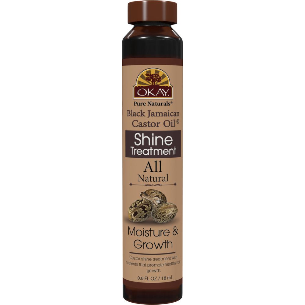 Okay Pure Naturals Black Jamaican Castor Oil Shine Treatment 0.6 oz - Beauty Exchange Beauty Supply