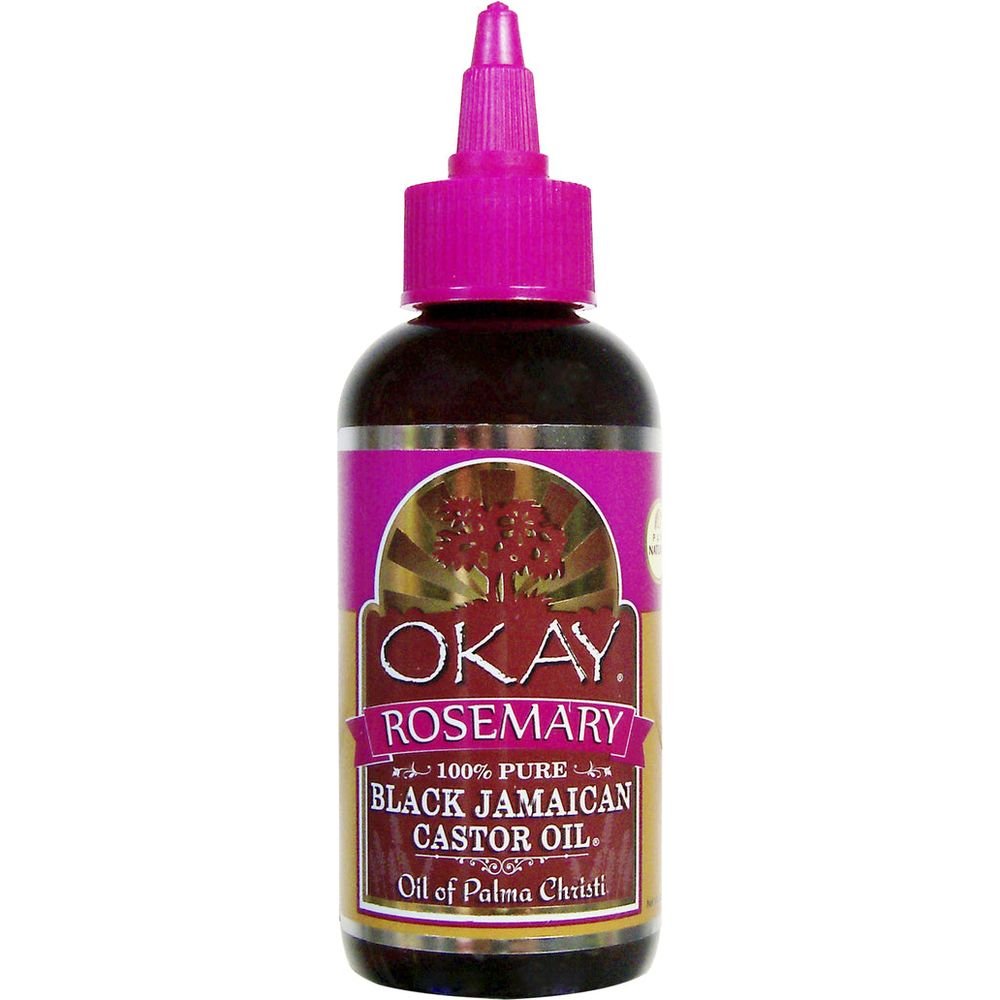OKAY Pure Naturals BLACK JAMAICAN CASTOR OIL with ROSEMARY 4 Oz - Beauty Exchange Beauty Supply