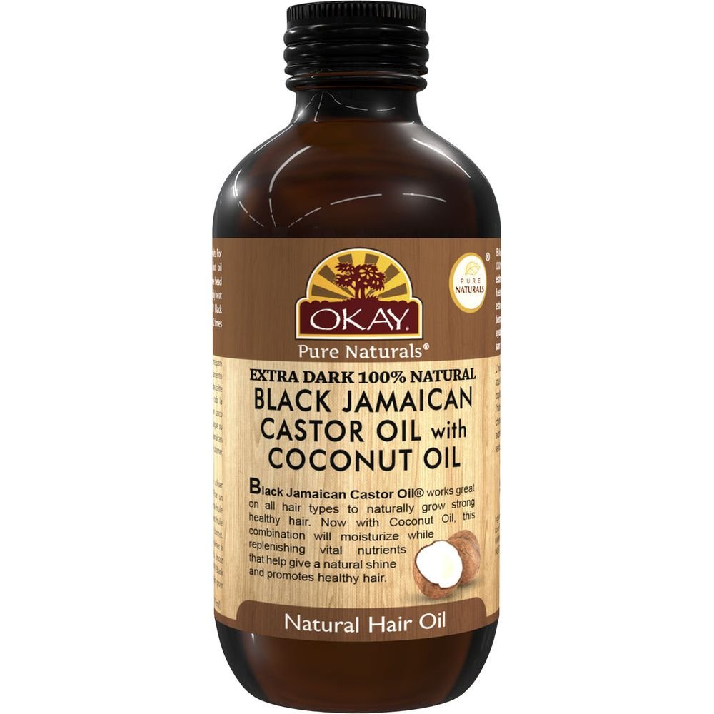 OKAY Pure Naturals Castor Oil - Xtra Dark Black Jamaican & Coconut 4oz - Beauty Exchange Beauty Supply
